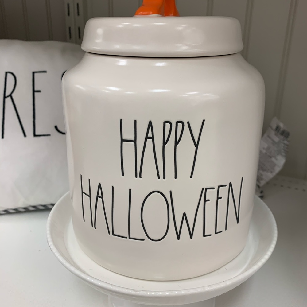 Rae Dunn happy Halloween canister